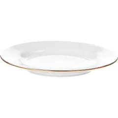 Тарелка «Голубка» мелкая фарфор D=17,5см белый,золотой, изображение 2