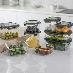 Контейнер для продуктов крышка герметичная с клапаном тритан 1,35л ,H=82,L=225,B=135мм прозр.,черный, изображение 2