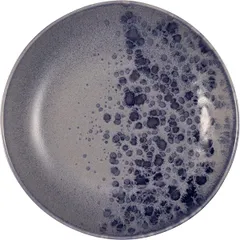 Salad bowl “Phobos” ceramics 1.8l D=280,H=65mm gray,blue