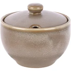 Сахарница «Агава» с крышкой фарфор 200мл D=91,H=60мм матовый,зелен., изображение 2