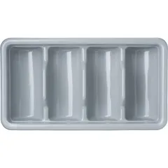 Органайзер для столовых приборов 4 отделения полипроп. ,H=10,L=52,B=29см серый, изображение 2