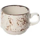 Чашка кофейная «Крафт Вайт» фарфор 100мл D=65,H=50,L=85мм белый,коричнев.