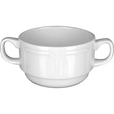 Чашка бульонная «Торино вайт» фарфор 300мл белый, изображение 2