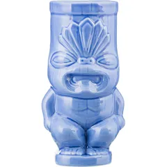 Glass for Tiki cocktails  ceramics  350 ml  D=63, H=150mm  blue.