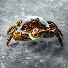 Емкость для закусок «Ро Дизайн Бай Эрбиси» в виде краба керамика 130мл D=26,H=17см коричнев., изображение 2