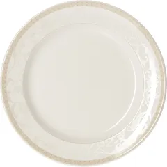 Тарелка «Антуанетт» мелкая фарфор D=300,H=28мм белый,олив.