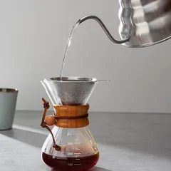 Чайник для приготовления кофе с термометром сталь нерж.,пластик 1л стальной, изображение 4