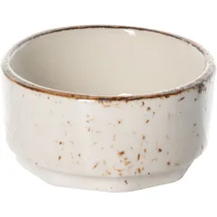 Sauce boat "Kraft White"  porcelain  55 ml  D=65, H=30mm  white, brown.