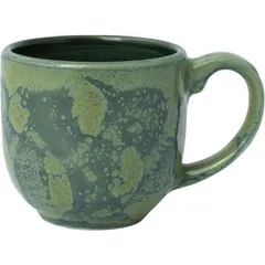 Coffee cup “Aurora Vesuvius Burnt Emerald”  porcelain  110 ml  beige, green.