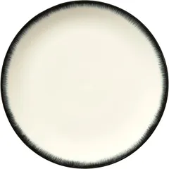 Тарелка «Де» №3 фарфор D=280,H=21мм кремов.,черный