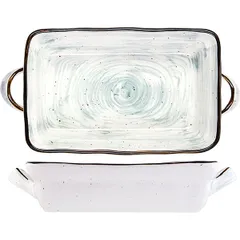 Форма для запекания «Пастораль» фарфор 1л ,H=57,L=270,B=135мм зелен., изображение 2