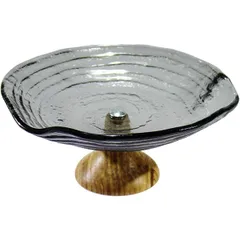 Ваза для фруктов «Вело» стекло D=23,H=7см серый