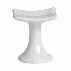 Mini stand for compliment “Crushial Death”  porcelain  D=40,H=45,L=50mm white