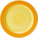 Тарелка «Фридом Йеллоу» мелкая фарфор D=23см белый,желт.