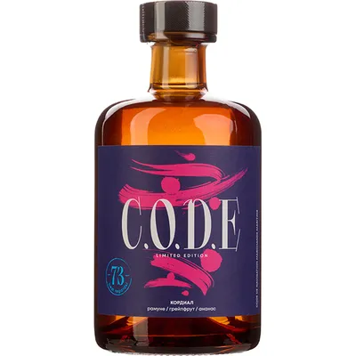 Кордиал «Уцененный» «Рамуне / Грейпфрут / Ананас» C.O.D.E стекло 0,5л D=77,H=180,L=0,01,B=0,01мм