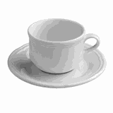 Чашка кофейная «Увертюра» фарфор 86мл D=7,H=5,L=9см белый