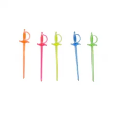 Пика пластик "Меч" 70 мм цветная 500шт/ПВХ