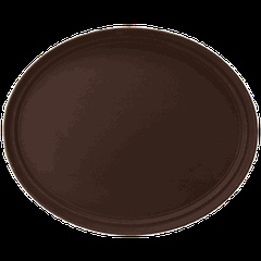 Rubberized oval tray  fiberglass , L=73.5, B=60cm  brown.