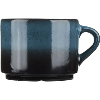 Чашка чайная «Марс» фарфор 350мл D=95,H=75см черный,голуб., Объем по данным поставщика (мл): 350, изображение 2
