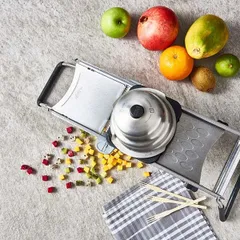 Мандолина «Ультра» сталь,пластик ,H=45,L=385,B=125мм металлич.,черный, изображение 4