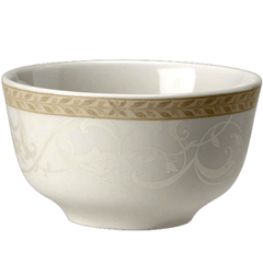 Sugar bowl “Antoinette” without lid  porcelain  230ml  D=100, H=55mm  white, olive.