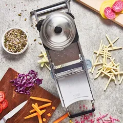 Мандолина «Ультра» сталь,пластик ,H=45,L=385,B=125мм металлич.,черный, изображение 3