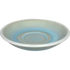 Saucer “Egg”  porcelain  D=11.5 cm  beige, blue.