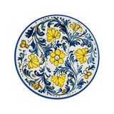 Тарелка «Албуфера» фарфор D=15см белый,разноцветн.