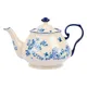 Чайник заварочный «Фиори» фарфор 0,8л ,H=14,L=25,7,B=17см слон.кость,синий