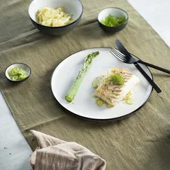 Салатник «Сиель блан» керамика 0,65л D=165,H=70мм белый,черный, изображение 2