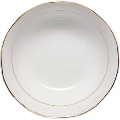 Салатник «Афродита» фарфор 0,65л D=185,H=55мм белый,золотой, изображение 2