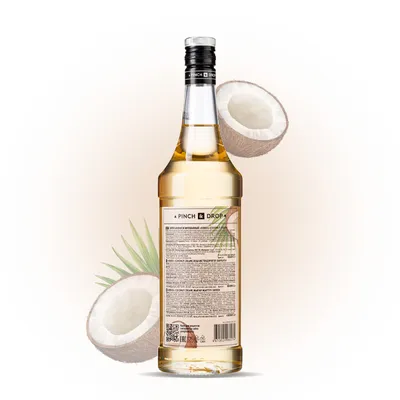Сироп «Кокос» Pinch&Drop стекло 1л D=85,H=330мм, Состояние товара: Новый, Вкус: Кокос, Материал: Стекло, Объем по данным поставщика (мл): 1000, изображение 5