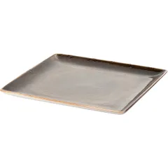 Блюдо «Крафт Браун» квадратное фарфор ,H=18,L=270,B=270мм коричнев., изображение 2