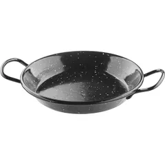 Portion frying pan for paella enamel blue steel D=150,H=25mm