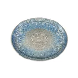 Блюдо сервировочное «Ривус» овальное фарфор ,L=36,B=28см голуб.,бежев.