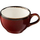 Чашка чайная «Джаспер» фарфор 120мл белый,красный