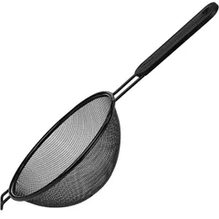 Сито с пласт.ручкой сталь нерж.,антиприг.покр. D=180,H=65,L=380мм черный