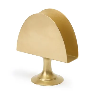 Салфетница «Брасс» на ножке латунь ,H=125,L=105,B=35мм золотой