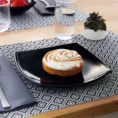 Тарелка «Квадрато» мелкая стекло ,L=19,B=19см черный, изображение 2