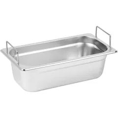 Гастроемкость GN 1/3 с ручками сталь нерж. 3,4л ,H=10,L=32,5,B=17,6см металлич.