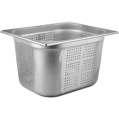 Gastronorm container (1/2) perforated  stainless steel  11.3 l , H=20, L=32.5, B=26.5 cm  metal.