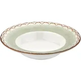 Тарелка для пасты «Рим» фарфор 400мл D=25см зелен.,коричнев.