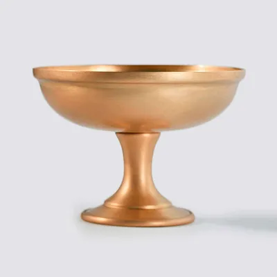 Креманка «Брасс» на ножке латунь 200мл D=110,H=85мм золотой, изображение 2