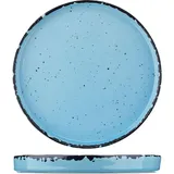 Блюдо фарфор D=280,H=35мм голуб.,коричнев.