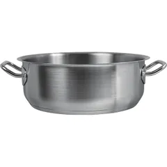 Pan without lid  stainless steel  6 l  D=28, H=10 cm  metal.