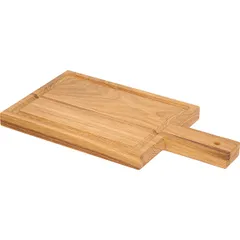 Доска для подачи с ручкой дуб ,H=25,L=270/380,B=200мм св. дерево, изображение 3