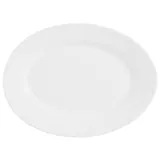 Блюдо «Трианон» овальное стекло ,H=2,L=29,B=22см белый