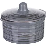 Кастрюля для запекания «Пинки» с крышкой керамика 0,5л D=11см серый