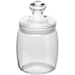 Банка «Чешни» круглая с крышкой стекло,резина 0,92л D=94,H=185мм прозр., изображение 2