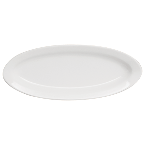 Блюдо «Кунстверк» овальное фарфор ,H=18,L=245,B=100мм белый, Длина (мм): 245, Ширина (мм): 100